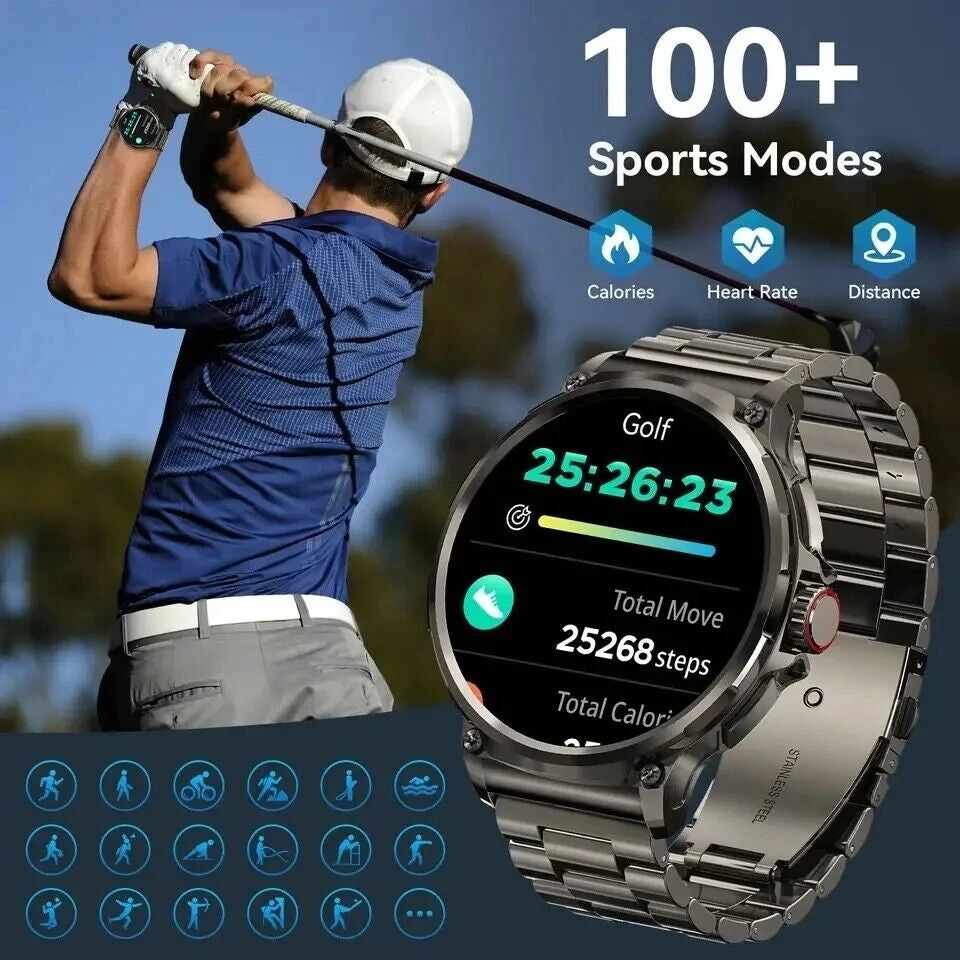 1.85-Inch Ultra HD Smartwatch with GPS, Bluetooth Calling, and Health Monitoring - Ideal Gift for Fitness Enthusiasts