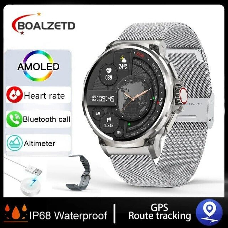 1.85-Inch Ultra HD Smartwatch with GPS, Bluetooth Calling, and Health Monitoring - Ideal Gift for Fitness Enthusiasts