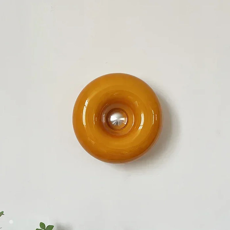 Nordic Modern Donut Wall Lamp Bauhaus Retro Living Room TV Wall Lamp Bedroom Bedside Lamp Atmosphere Wall Light Atmosphere Decor