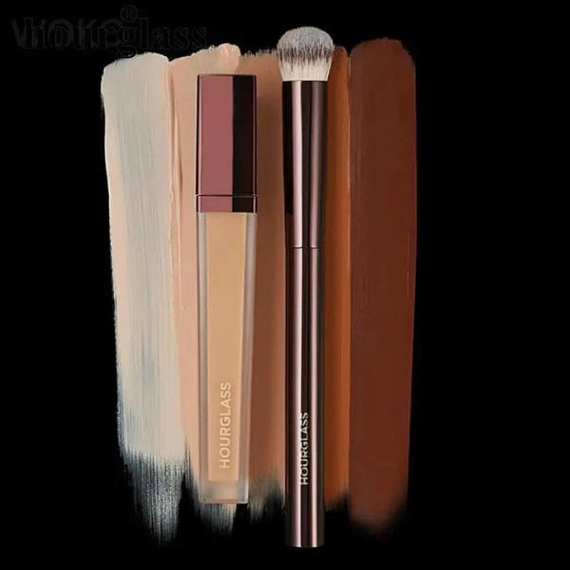 HOURGLASS Veil & Vanish Double-Ended Brush Set - Perfect Powder & Concealer Duo (2 Pcs)