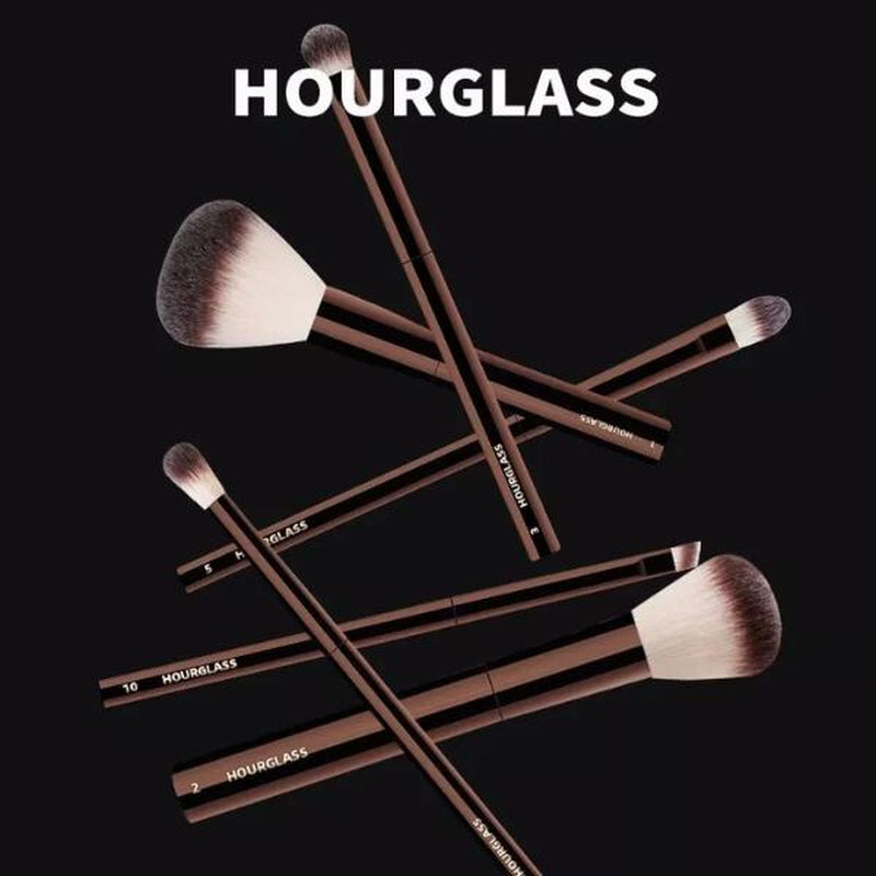 HOURGLASS Veil & Vanish Double-Ended Brush Set - Perfect Powder & Concealer Duo (2 Pcs)