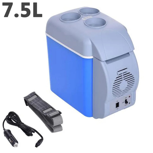 6L Car Refrigerator Mini Fridge Vehicle and Home Use Dormitory Truck Cold and Hot Dual-Use Insulated Cooler Box 12V