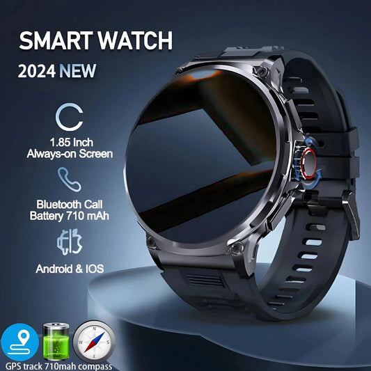 1.85-Inch Ultra HD Smartwatch with GPS, Bluetooth Calling, and Health Monitoring - Ideal Gift for Fitness Enthusiasts